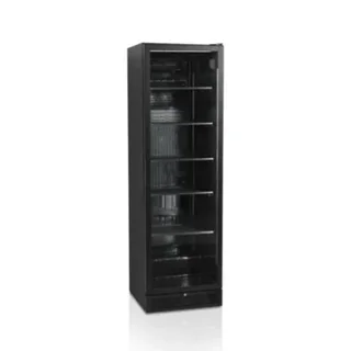 Armoire Réfrigérée Noire 347L - Porte Vitrée Professionnelle