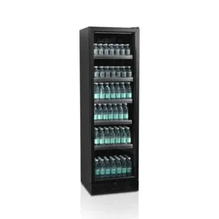 Armoire Réfrigérée Noire 347L - Porte Vitrée Professionnelle