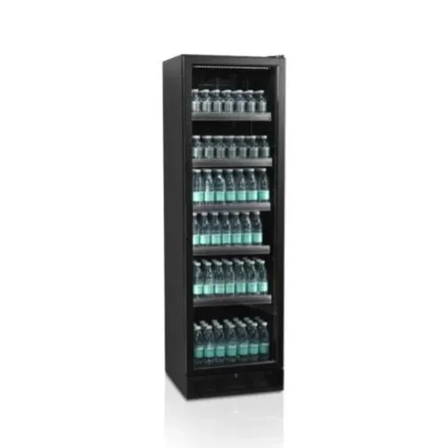 Armoire Réfrigérée Noire 347L - Porte Vitrée Professionnelle