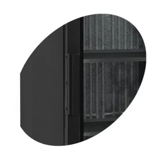 Armoire Réfrigérée Noire 347L - Porte Vitrée Professionnelle
