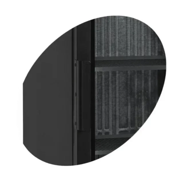Armoire Réfrigérée Noire 347L - Porte Vitrée Professionnelle