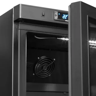 Armario Refrigerador de Bebidas Negro GN 2/1 - Capacidad 605 Litros