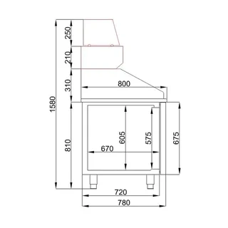 Armario Refrigerado 3 Puertas - 615 Litros - Conservación Pizza
