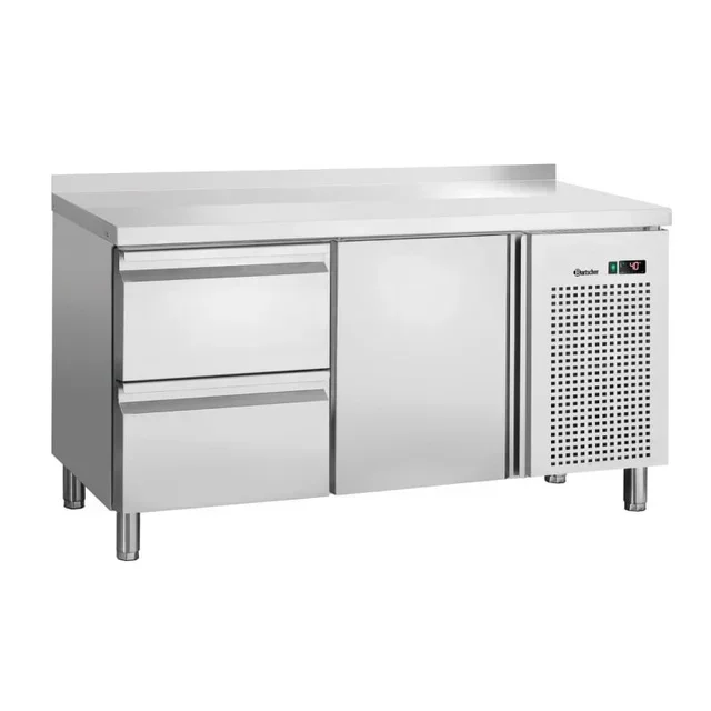 Armoire Réfrigérée Positive 1 Vantail et 2 Tiroirs Gastronorme 1/1 avec Dosseret
