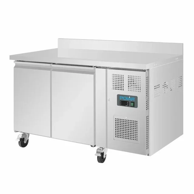 2-Door U Series Refrigerated Display Table with Upstand - 282 Litre Capacity