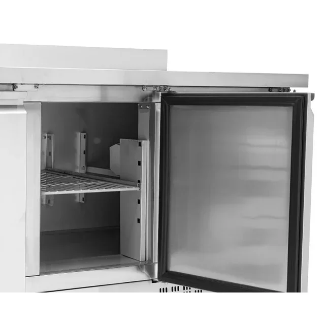 Refrigerated Positive Gastronorm 1/1 Table - 3 Doors with Backsplash