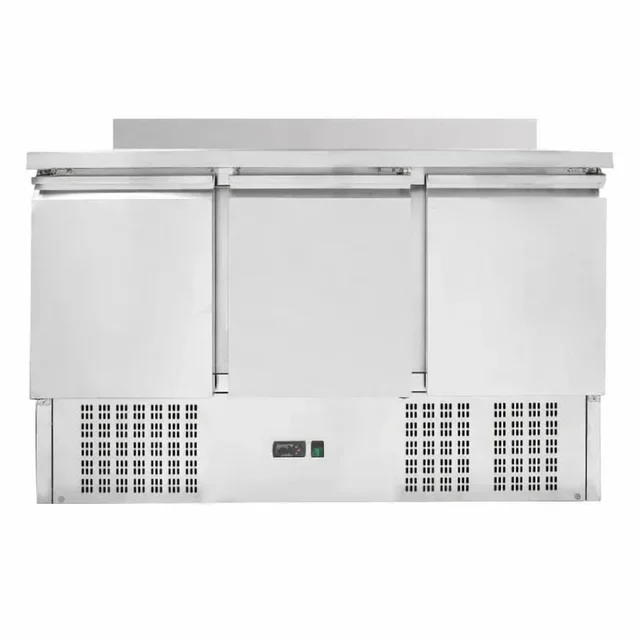 Refrigerated Positive Gastronorm 1/1 Table - 3 Doors with Backsplash