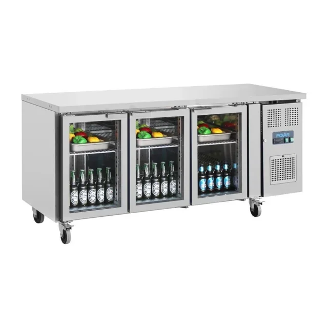 Tavolo Refrigerato 3 Porte in Vetro 358 Litri