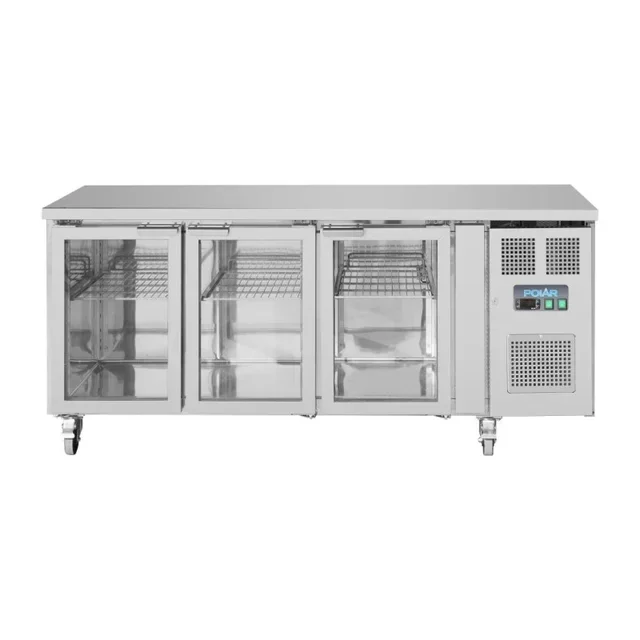 Mesa Refrigerada 3 Portas de Vidro 358 Litros