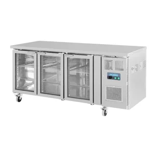 Mesa Refrigerada 3 Portas de Vidro 358 Litros