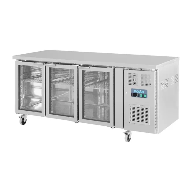 Mesa Refrigerada 3 Portas de Vidro 358 Litros