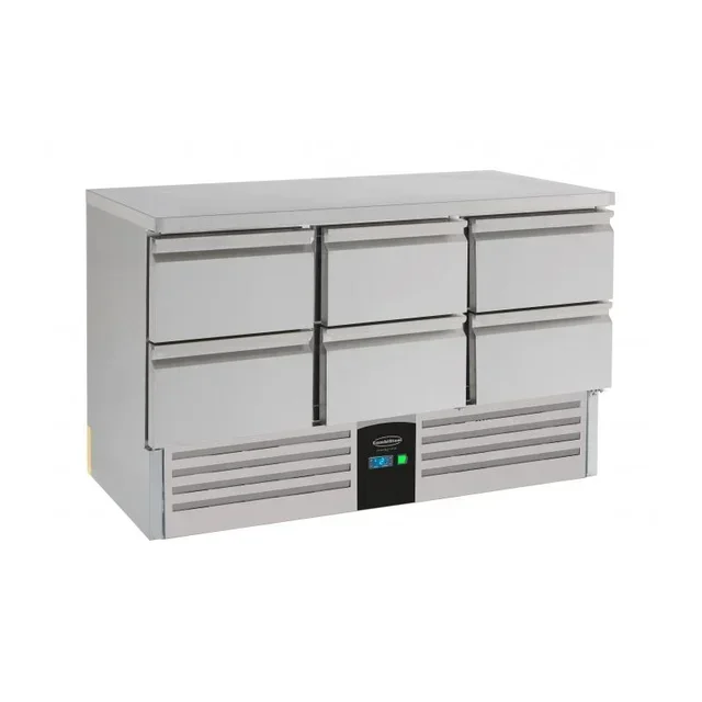 Refrigerated Counter with 6 Drawers - 400 Liter Capacity