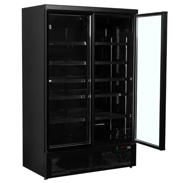 Double Glass Door Upright Refrigerator 1081 Liters