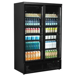 Double Glass Door Upright Refrigerator 1081 Liters