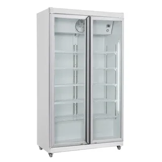 Double Glass Door Refrigerated Cabinet - 785 Liter Capacity