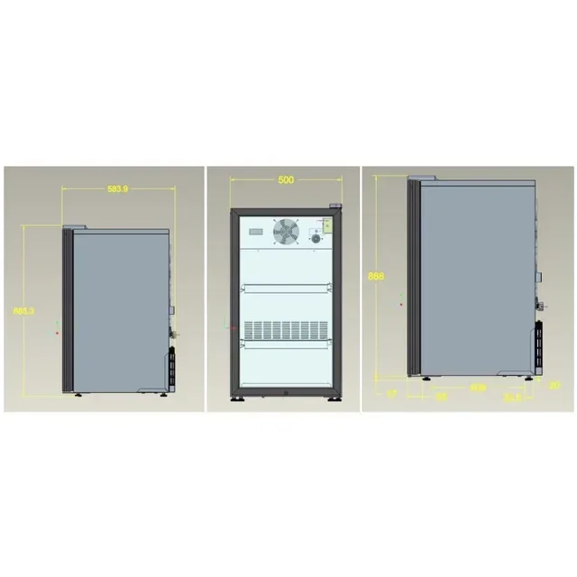 136L Glass Door Refrigerated Cabinet - Professional Mini Fridge