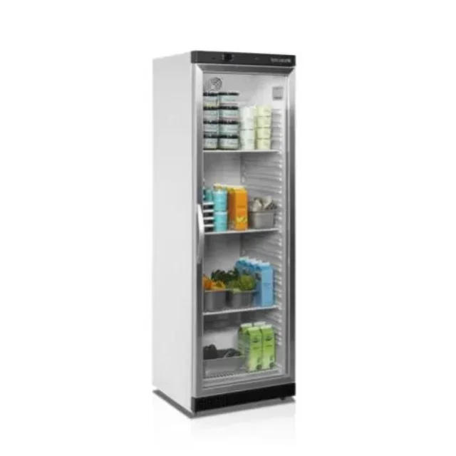 350 Litre Glass Door Upright Refrigerator Cabinet - White