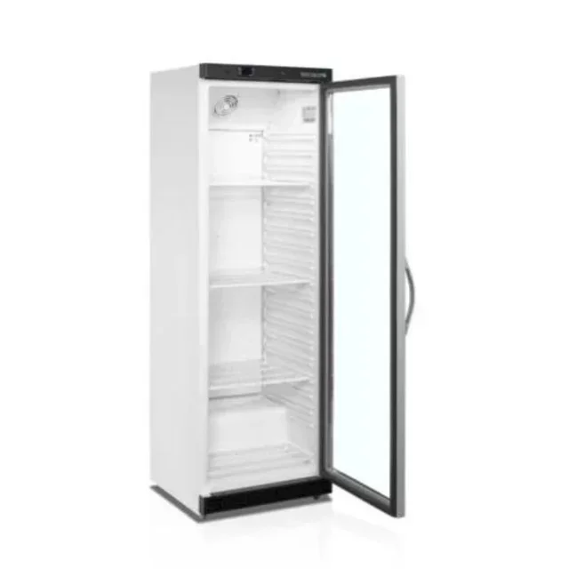 350 Litre Glass Door Upright Refrigerator Cabinet - White