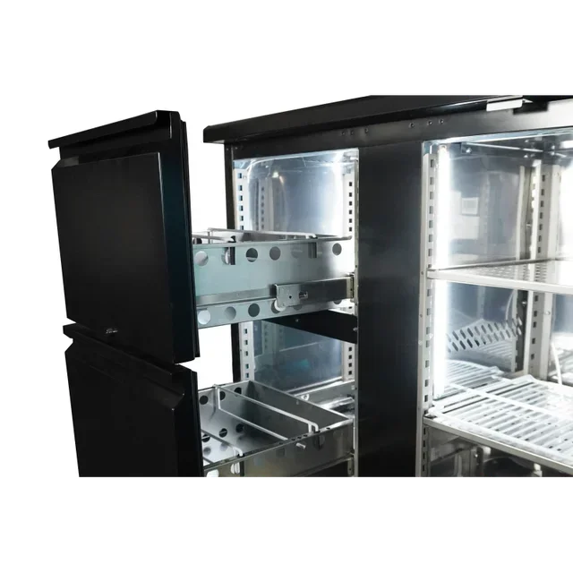 Rückwand-Kühlschrank 1 Tür 2 Schubladen 350 Liter