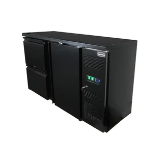 Rückwand-Kühlschrank 1 Tür 2 Schubladen 350 Liter