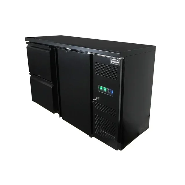 Rückwand-Kühlschrank 1 Tür 2 Schubladen 350 Liter