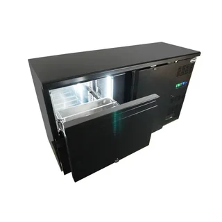 Rückwand-Kühlschrank 1 Tür 2 Schubladen 350 Liter