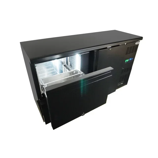 Rückwand-Kühlschrank 1 Tür 2 Schubladen 350 Liter