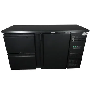 Rückwand-Kühlschrank 1 Tür 2 Schubladen 350 Liter