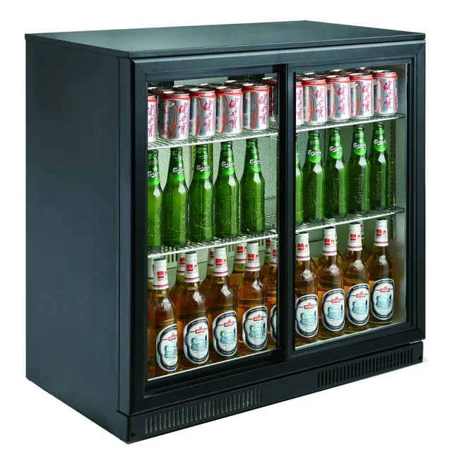 Back Bar Refrigerator 2 Sliding Doors 198L - Positive Cooling