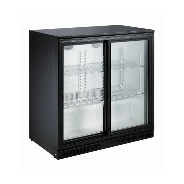 Back Bar Refrigerator 2 Sliding Doors 198L - Positive Cooling