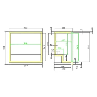 Back Bar Refrigerator 2 Sliding Doors 198L - Positive Cooling