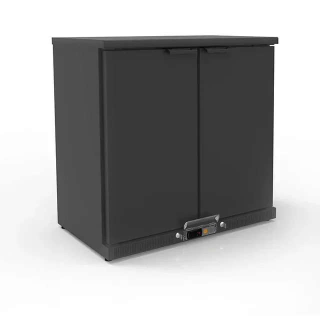 Arrière-Bar Réfrigéré 2 Portes Pleines 200L - Froid Positif Battant