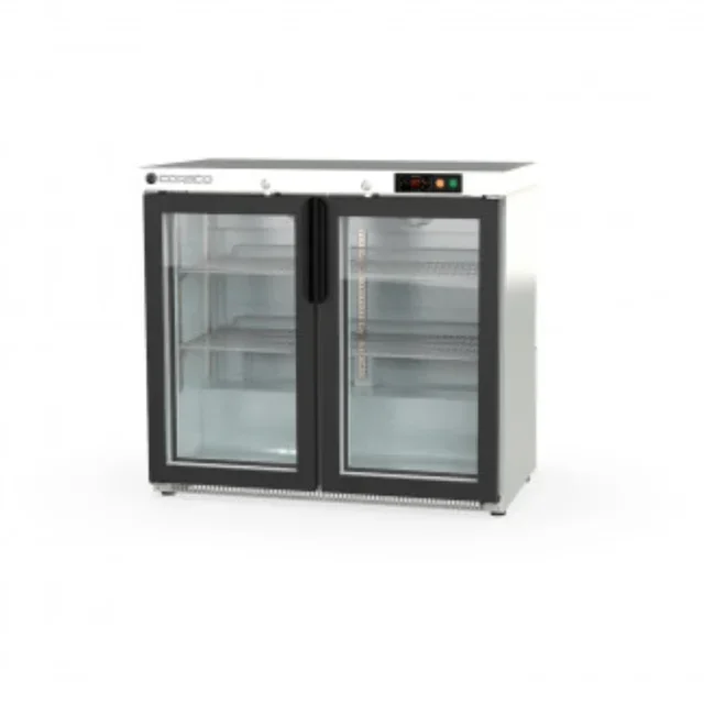 Back Bar Cooler 2 Glass Doors 225 Litres