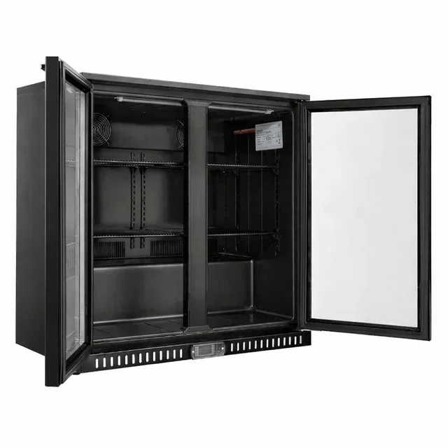 Frigorífico Barra Trasera 2 Puertas de Cristal 209 Litros - Batientes