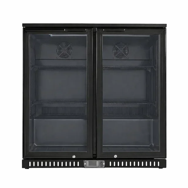 Arrière-Bar Réfrigéré 2 Portes Vitrées Battantes 209 Litres