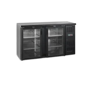 Arrière-Bar Réfrigéré 2 Portes Vitrées Battantes - Capacité 277 Litres