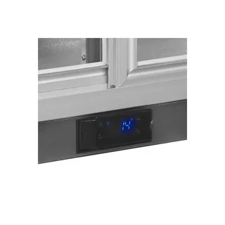 Balcão Traseiro de Bar Refrigerado 2 Portas de Vidro Deslizantes 191 Litros