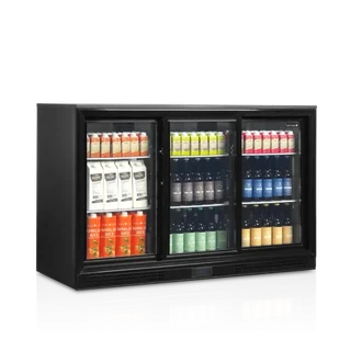 Frigorífico de Barra Trasera 3 Puertas Correderas de Cristal - 278 Litros