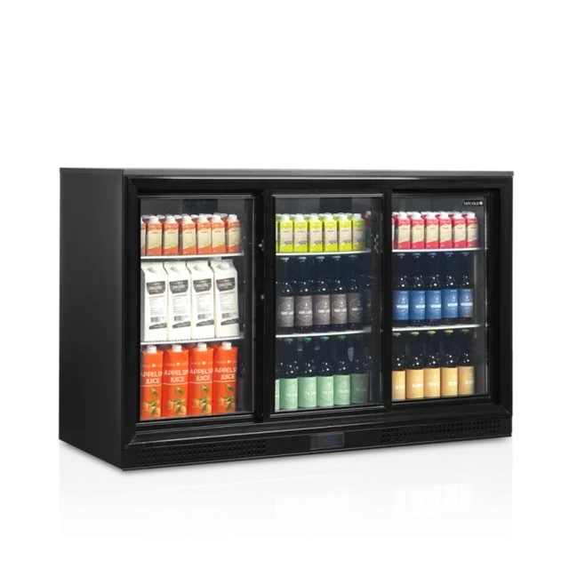 Arrière-Bar Réfrigéré 3 Portes Vitrées Coulissantes 278 Litres