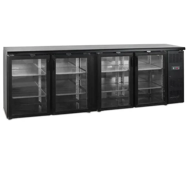 Mostrador Trasero Refrigerado | 4 Puertas de Cristal | 605 Litros
