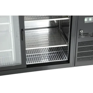 Retro Bancone Refrigerato 4 Ante Scorrevoli in Vetro 698 Litri