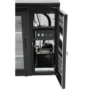 Retro Bancone Refrigerato 4 Ante Scorrevoli in Vetro 698 Litri