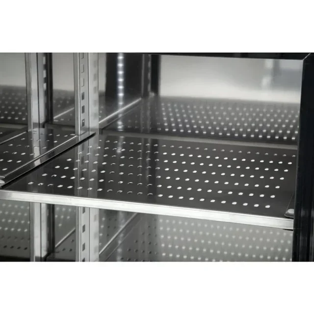 Retro Bancone Refrigerato 4 Ante Scorrevoli in Vetro 698 Litri