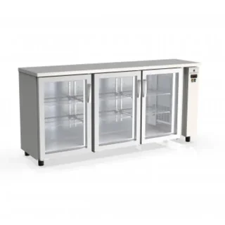 Back Bar Refrigerated Display Cabinet - 3 Hinged Doors - 490 Liter Capacity