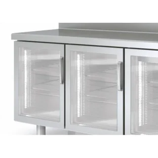 Back Bar Refrigerated Display Cabinet - 3 Hinged Doors - 490 Liter Capacity