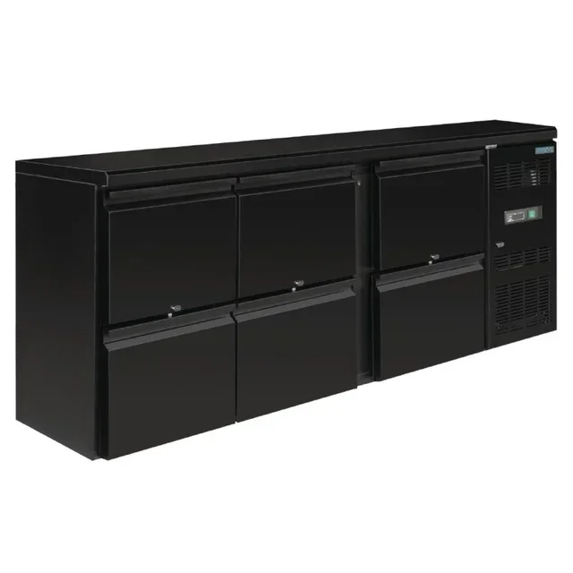 Back Counter Refrigerated 6 Solid Drawers 536 Litres