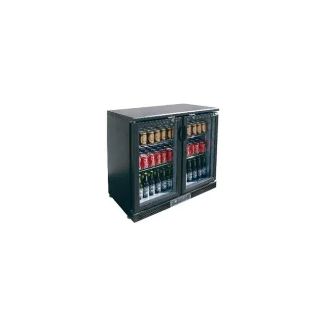 Back Bar Refrigerator Skinplate 2 Glass Swing Doors - Professional Beverage Cooler