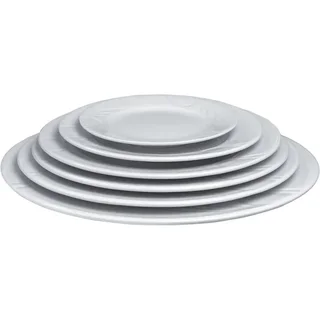 Karizma Runder Teller - Weißes Porzellan 16 cm