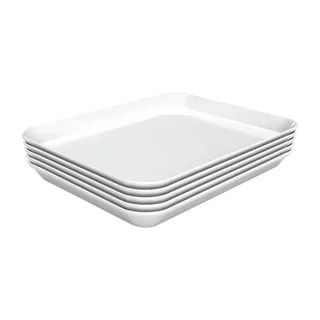 White Melamine Serving Plate - 150 x 190 x 17 mm - Pack of 5