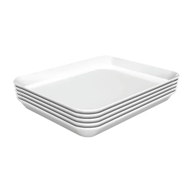 White Melamine Serving Plate - 150 x 190 x 17 mm - Pack of 5